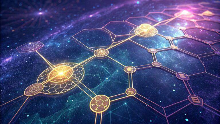 AI 에이전트와 블록체인 기술 트렌드 2026 — AI 생성 이미지 (Recraft V3)