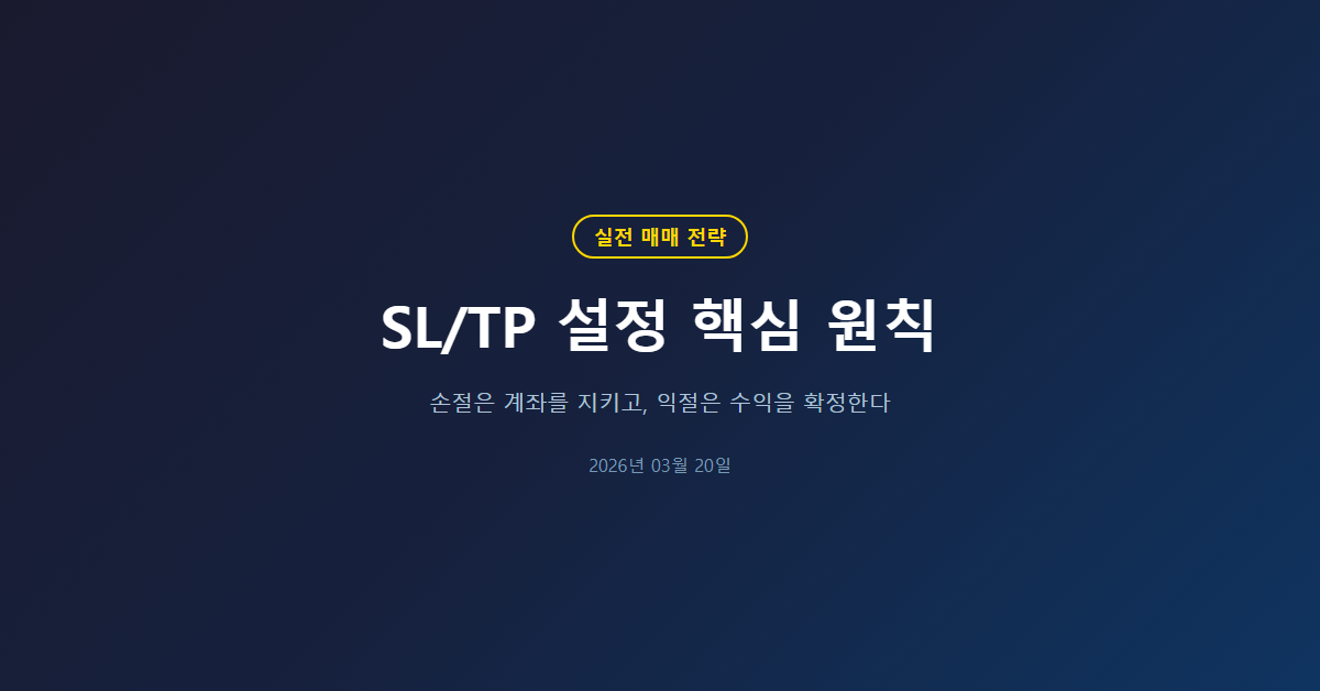 비트코인 손절매 익절 SL/TP 설정 핵심 원칙 인포그래픽