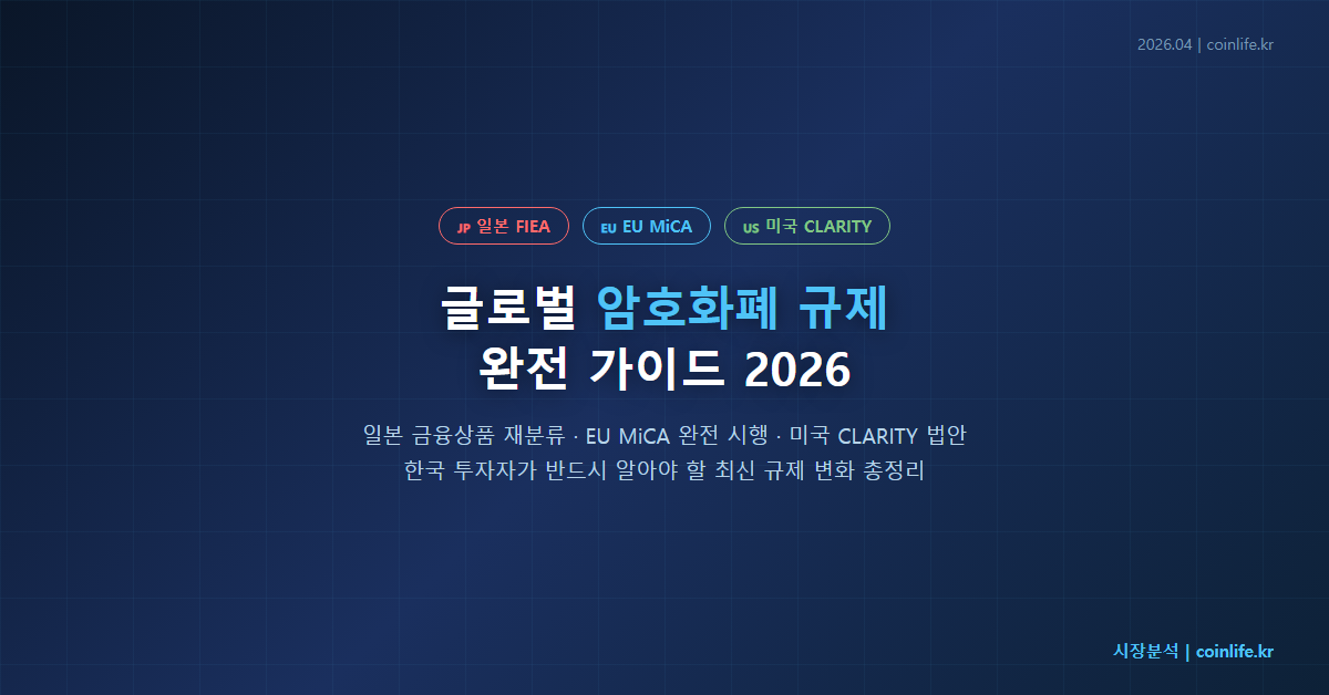 글로벌 암호화폐 규제 완전 가이드: 일본·EU·미국 최신 동향