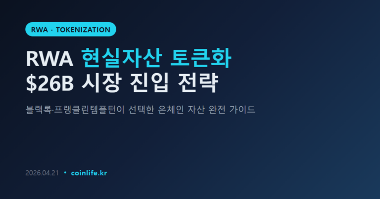 RWA 토큰화 완전 가이드: 2026 현실자산 $26B 시장 진입 전략