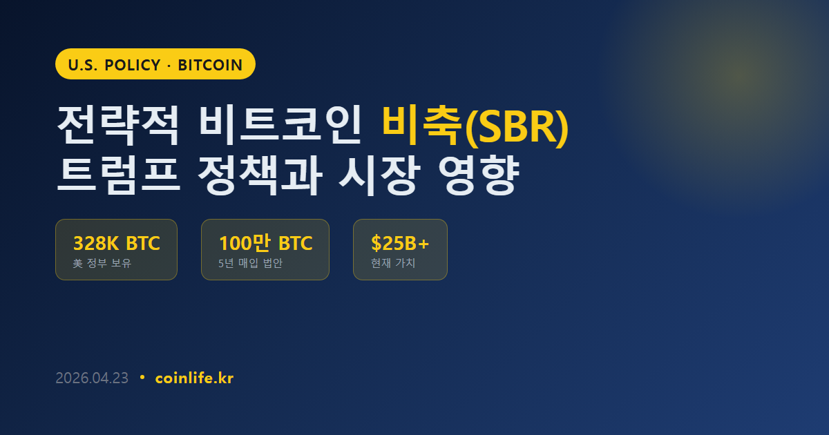 미국 전략적 비트코인 비축 완전 가이드: SBR 정책과 시장 영향