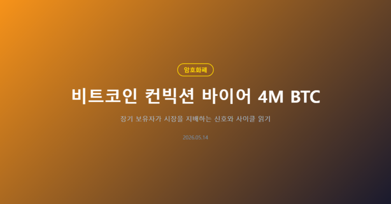 비트코인 컨빅션 바이어 4M BTC: 장기 보유자가 지배하는 시장