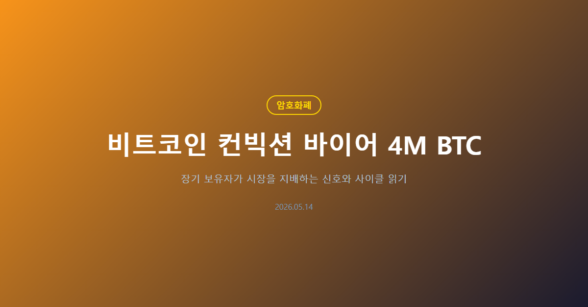 비트코인 컨빅션 바이어 4M BTC: 장기 보유자가 지배하는 시장